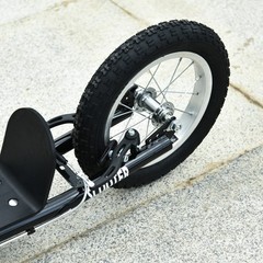 Teens Youth Kick Scooter Height Adjustable Inflatable Tires Ride On Toy For 5+