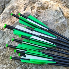 12pcs Crossbow Arrows 20″ Hunting Bolts &/OR Broadheads Lighted Nocks Archery