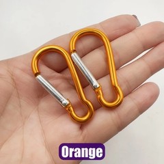 10 PCS Aluminum Carabiner D Shape Spring Clip Snap Key Hook Keychain Buckle