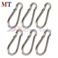 12 Pack 264 Lbs Capacity 304 Stainless Steel Spring Snap Hook Carabiner Clips