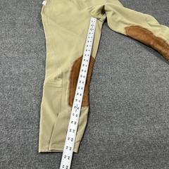 Tailored Sportsman English Riding Breeches Womens 28 Olive Knee Patch Made USA