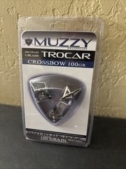 Muzzy Trocar Crossbow 100gr 3-Blade Fixed Broadheads Hunting Archery – NEW