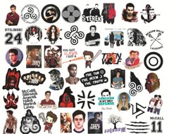 50pcs Waterproof Vinyl Teen Wolf Sticker Pack For Laptop,Water Bottle