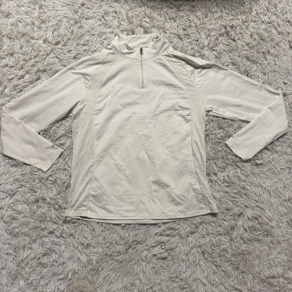 Women’s XL Cream HKM Long Sleeve Horseback Riding Sunshirt
