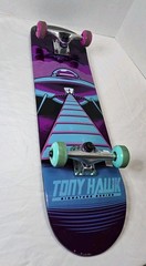 ​Tony Hawk Signature Series UFO Metallic Skateboard 31 In Complete Beginner VG
