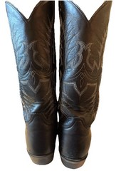 Tony Lama Black All Leather Western Cowboy Biker Work Riding Boots Mens Sz 8.5 D