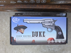 John Wayne DUKE Colt CO2 .177 Single Action Pellet Revolver Weathered Grip