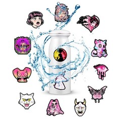 30Pcs Random Aesthetic Dark Pink Gothic Horror Pastel Spooky Waterproof Stickers