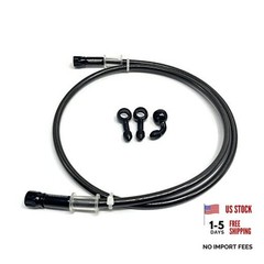 AN3 28 90 Degree M10 Stainless Steel Braided Motorcycle 110 cm (43.3 inches)