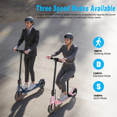 SIGRAVY 350W Electric Scooter w/ Seat & App for adults/ teens , Blue or Pink