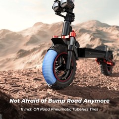 Electric Scooter Adults 1000W 11» Off Road E-scooter 28MPH Fast Speed 48V 15Ah