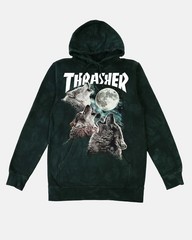 Thrasher Magazine x The Mountain 13 Wolves Black Hoodie Sweatshirt RARE