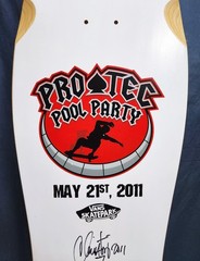 (2011) ~ Pro-Tec Pool Party / LTD Signed & Numbered / Hammerhead Skateboard Deck