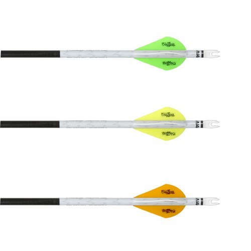 NAP New Archery Prod QuikSpin QuikFletch Blazer Vanes 2″ Green Yellow Orange 6pk