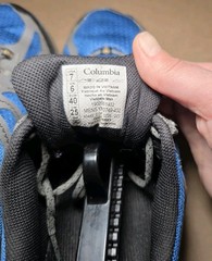 Columbia Mens 7/ W 8.5 Trailstorm Waterproof Hiking Shoes Gray Blue YM0749-036