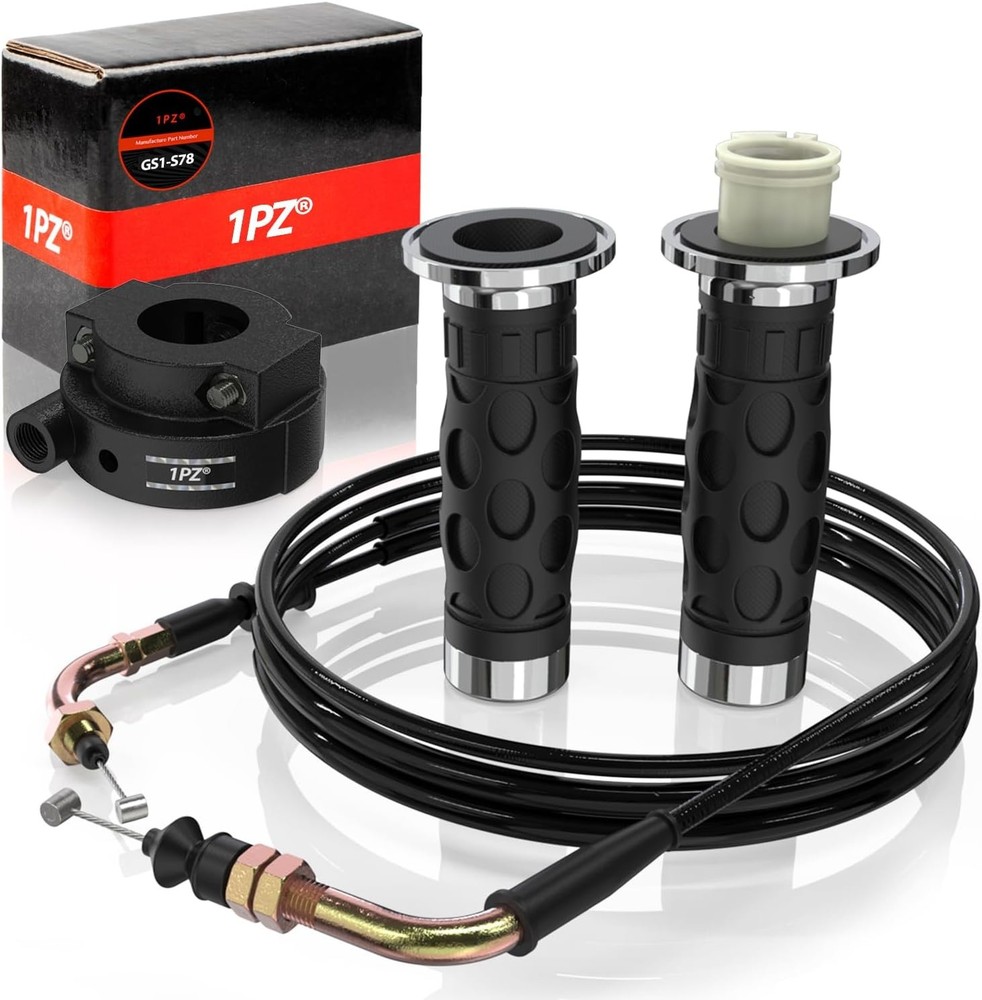 1PZ 7/8″ Universal Throttle Twist Grip Set with Throttle Cable for 50cc 80cc …