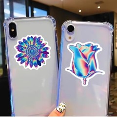 50pc HOLOGRAPHIC COLORFUL STICKER MIX, Waterproof, Cars-Phones-Bikes-Skateboards