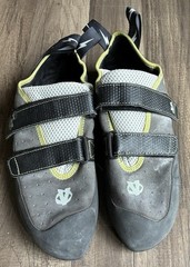 Evolv Defy Climbing Shoes Mens Sz 11.5 Black Grey Comfortable Durable Climbing