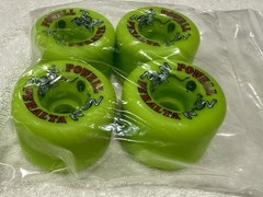 NOS 80’s Peralta Two Rats Skateboard Wheels Vintage Rat Bones GREEN