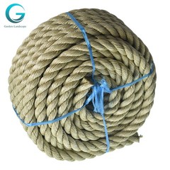 3/4 Inch × 50 Feet Manila Rope 3 Strand Twisted PP Wear Resistant Rope
