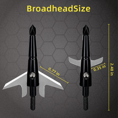 100Grain Expandable Broadheads Replacement Cut Arrow Heads Tips For Compound Bow