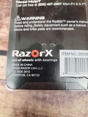 Razor RipStik Caster Board Replacement Wheels Set Green 76mm ABEC-5 Bearings NOS