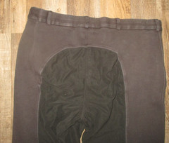 TUFFRIDER mens SZ 34 black COTTON FULL SEAT equestrian riding pants