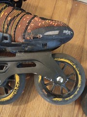 Poweslide Black Orange Inline Skates Rollerblades Men’s 9