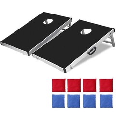 Cornhole Bean Bag Toss Set Boards Outdoor Party Game Toys All Ages W/Carry Case