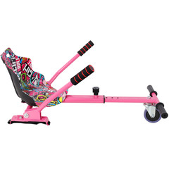 Adjustable Hoverboard Go Kart Seat Attachment Pink Fits 6.5-10 In Self Balancing