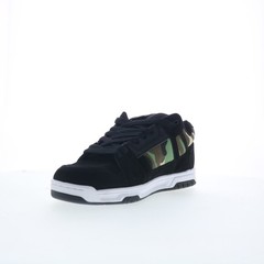 DC Stag 320188-BCM Mens Black Nubuck Lace Up Skate Inspired Sneakers Shoes