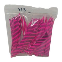 51 Count Gateway Archery Arrow Feathers 5″ Right Wing: Shield Faux Barred Pink