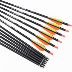 26 28 Inch 12PCS Carbon Archery Arrows Hunting for Archery Compound&Recurve Bows