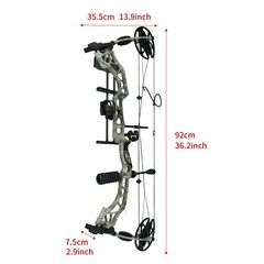 Archery Compound Bow 35-70lbs Alloy Riser Let-off 80% 320FPS BowHunting Shooting