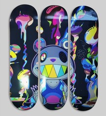 TAKASHI MURAKAMI ComplexCon 2019 «POLLUTED» Limited SIGNED Skateboard Deck Set