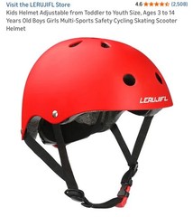 Eight Ball Knee Pads & LERUJIFL Red Helmet Set, Size S, CE Certified SET