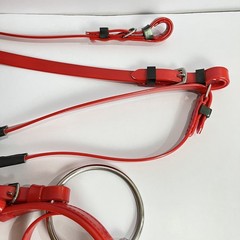 Horse English Tack Soft Biothane Bridle with Free Reins & Loose Ring Bit