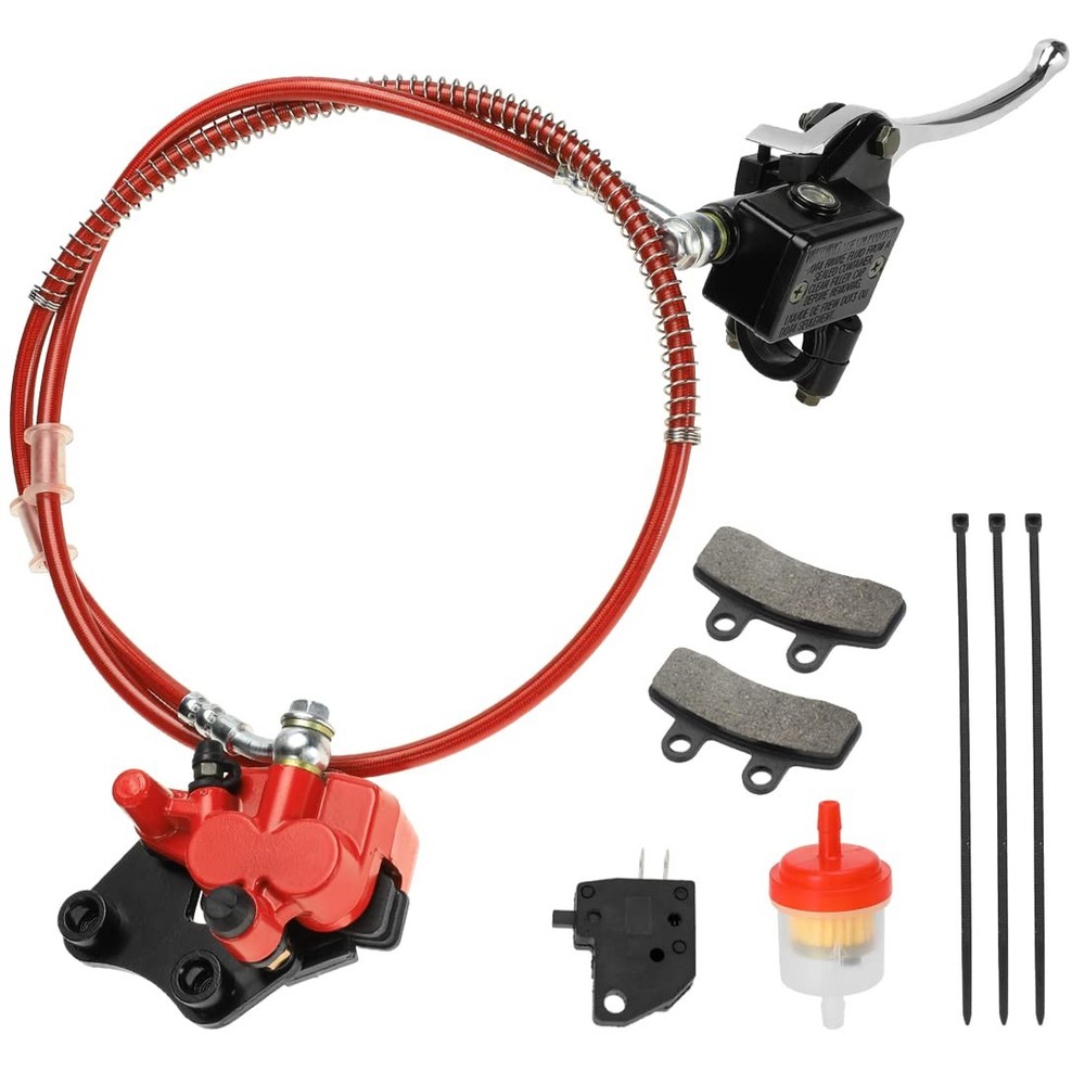 FVRITO Front Disc Hydraulic Brake Master Cylinder Caliper Handle Lever Red