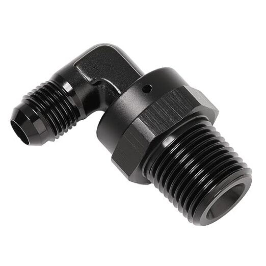 6AN Male Flare to 1/2 NPT Pipe Swivel 90 Degree 6AN to 1/2 NPT, 90 Degree