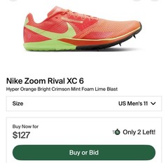 US Men’s 11/W 12.5 – Nike Zoom Rival XC 6 «Bright Crimson Lime Blast» DX7999-800