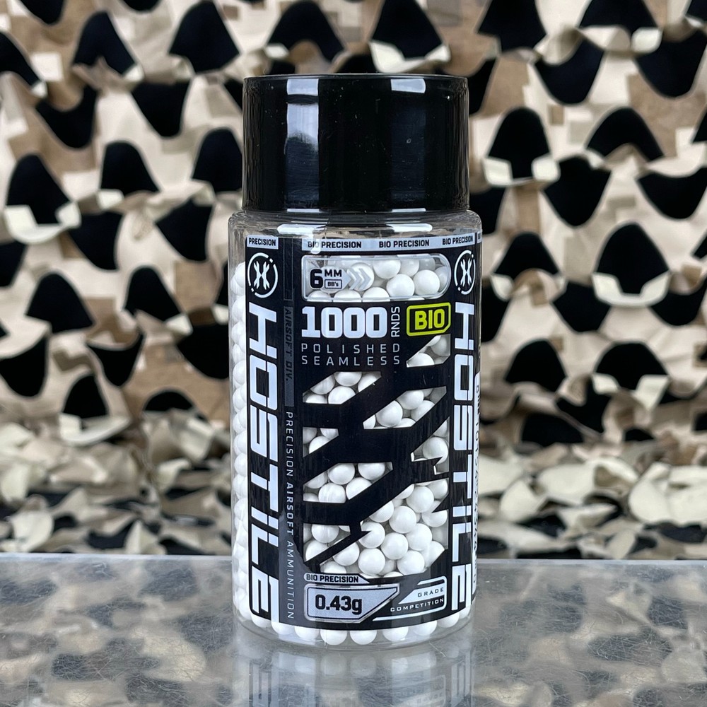 NEW HK Army Hostile Bio Airsoft BB’s – .43g – 1000ct – White