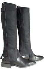 HORZE Amara Equestrian English Riding Unisex Kids Half Chaps Synthetic Leather S