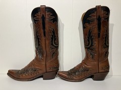 Women’s Lucchese Classics Handmade Leather Western Cowboy Boots US 7.5 B