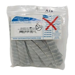 52 Count Gateway Archery Arrow Feathers 5″ Left Wing: Shield Faux Barred Gray