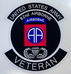 US Army 82nd Airborne Division Veteran Sticker Waterproof New D68