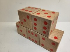 Giant Wooden Lawn Dice Yard Dice Game Includes game book, as well as case.
