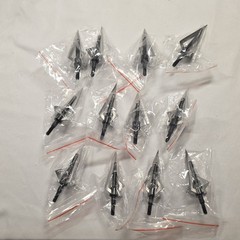 12-Pack 4-Blade Fixed Hunting Broadheads – 116 Grain Arrow Tips