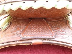 Billy Cook Saddlery Greenville Texas Western Roping Tooled Leather Saddle SZ 16