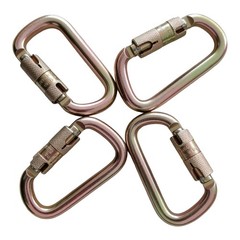 45kn Alloy Steel Auto-lock Main Carabiner, Heavy Duty Rock Climbing Carabiner