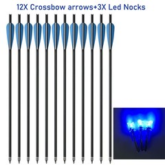 20Inch Crossbow Arrows Carbon Bolts &/OR Hunting Broadheads &/OR Lighted Nocks